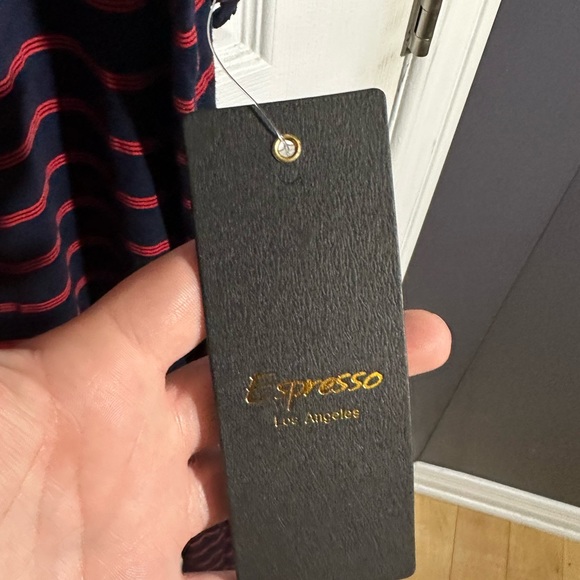 ❤️ 3/30$ Stripped mid calf dress with ties on sleeves - Picture 3 of 5